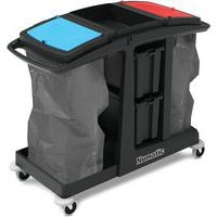 Chariot avec plateforme, tiroirs, 2 collecteurs de déchets - Image principale