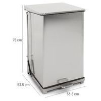 Conteneur à pédale industriel - 152 L, Coloris : Gris - Image 4