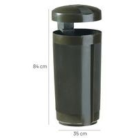 Poubelle extérieure Prima Linea 50 L Brun sienne - Image 4