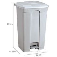 Poubelle plastique agroalimentaire 90 L gris - Image 4