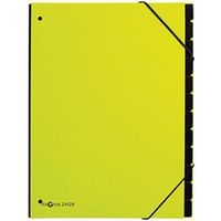 Lot de 6 Classeur à soufflet tendan., A4, 10 comp. vert tilleul - Image principale