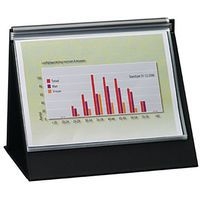 Chevalet de table A4 à l"italienne noir 20 pochettes - Image principale