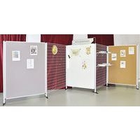 Panneau d'exposition en feutrine Harmony avec pieds coloris rouge RAL 3003 - Image principale