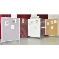 Panneau d'exposition en feutrine Harmony avec pieds coloris bleu RAL 5002 - Image principale