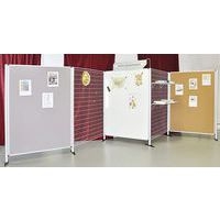 Panneau d'exposition en feutrine Harmony avec pieds coloris gris RAL 9006 - Image principale