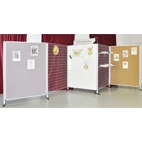 Panneau d'affichage Harmony laqué blanc avec pieds coloris bleu RAL 5002 - Image principale