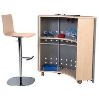 Module accueil Courbe façade métal coloris gris RAL 9006 - Image 2