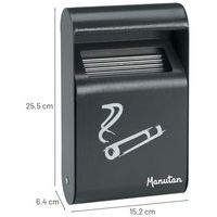 Cendrier mural 1,5 L acier galvanisé - gris - Image 2