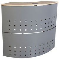 Module accueil Courbe façade métal coloris gris RAL 9006 - Image principale
