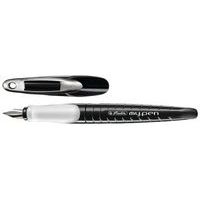 Lot de 6 Stylo plume my.pen, plume: L, noir / blanc - Image principale
