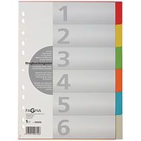 Set de 12 Intercalaires en carton, A4, 6 pièces, 6 couleurs - Image principale