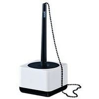 Stylo-bille sur socle i-Line, plastique, blanc/noir - Image principale