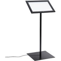 Porte-menu noir incliné LED - Image principale