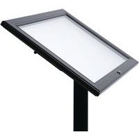 Porte-menu noir incliné LED - Image 2