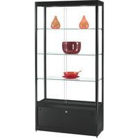 Vitrine d'exposition - 1000 x 400 x 2000 mm et placard - Manutan Expert - Image principale