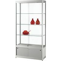 Vitrine d'exposition 1000x400x2000mm et placard - Aluminium - Image 8