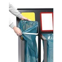 Station de tri sélectif triple avec anneau de serrage 110L - Image 3