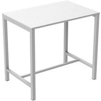 Table de réunion haute Jona Plateau Blanc Long  : 120 cm - Image principale