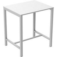 Table de réunion haute Jona Plateau Blanc Long  : 100 cm - Image principale