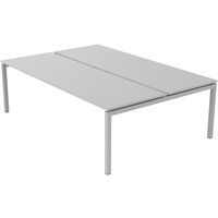 Bureau droit Bench 2 places Inesa Blanc 240 cm - Image principale