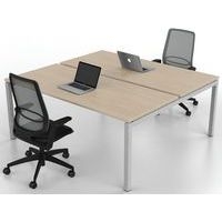 Bureau droit Bench 2 places Inesa Chêne 180 cm - Image 5