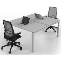 Bureau droit Bench 2 places Inesa Blanc 140 cm - Image 5