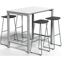 Table de réunion haute Jona Plateau Blanc Long  : 120 cm - Image 3