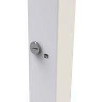 Bureau droit Inesa avec pied réglable en T Blanc 180 cm - Image 4