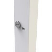 Bureau droit Inesa avec pied réglable en T Blanc 120 cm - Image 2