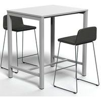 Table de réunion haute Jona Plateau Blanc Long  : 100 cm - Image 2