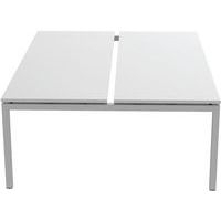 Bureau droit Bench 2 places Inesa Blanc 220 cm - Image 3