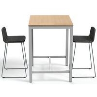 Table de réunion haute Jona Plateau  Chêne Long  : 100 cm - Image 4