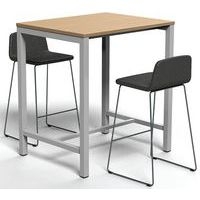 Table de réunion haute Jona Plateau  Chêne Long  : 100 cm - Image 5