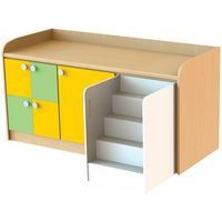 Meuble à langer Malice 4 casiers + porte + escalier - Image 2