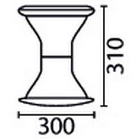 Tabouret Mogoo T2 à T7 assise noire et verte - Image 5