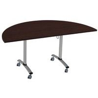 Table demi-lune plateau mélaminé pivotant Axe - Manutan Expert - Image 2