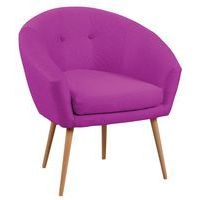 Fauteuil accueil en tissu Armand coloris Fuschia - Image 2