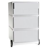 Caisson mobile Easy Office 4 tiroirs de rangements coloris blanc/blanc - Image principale