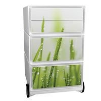 Caisson mobile Easy Office 4 tiroirs rangement corps blanc décor Nature - Image principale