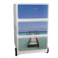 Caisson mobile Easy Office 4 tiroirs rangement corps blanc décor Ponton - Image principale