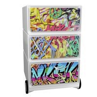 Caisson mobile Easy Office 3 tiroirs rangement corps blanc décor Freestyle - Image principale