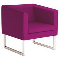 Fauteuil Punto pied métal enduit PVC M1 Bégonia - Image 2