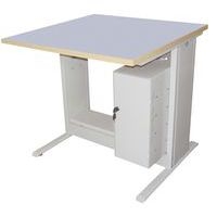 Poste Man Modulo mélaminé, support UC avec porte - Manutan Expert - Image 5