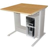 Poste Man Modulo mélaminé, support UC avec barre - Manutan Expert - Image 3