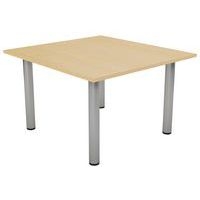 Table de réunion Elga plateau mélaminé pied tube MBA - Image principale