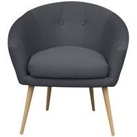 Fauteuil accueil en tissu Armand coloris Anthracite - Image principale