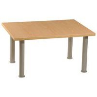 Table basse Cosy 80 x 60 cm piètement gris alu plateau coloris hêtre - Image principale