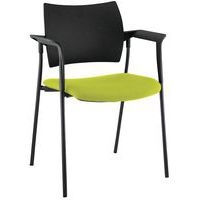 Fauteuil visiteur Tendance piètement noir dossier polypro Sokoa - Image 3