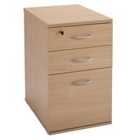 Caisson hauteur bureau Alpha 3 tiroirs coloris Hêtre - Image principale