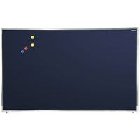 Tableau simple émaillé bleu cadre alu strié naturel - Manutan Expert - Image principale